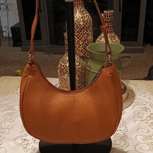 Unbranded Chestnut Faux Leather Shoulder Bag